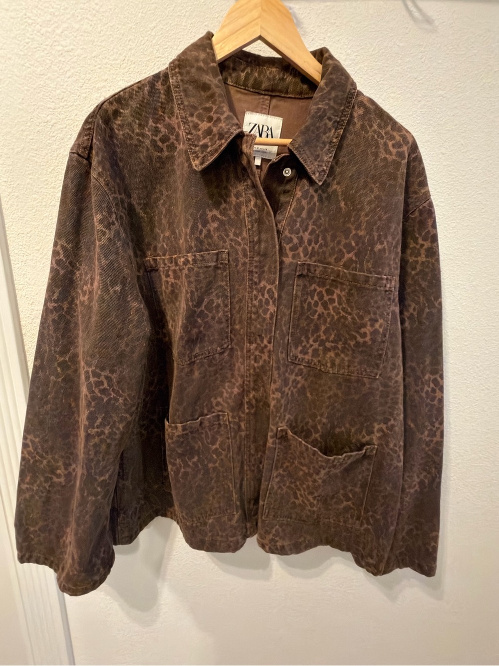 Zara Animal Print Chore Coat